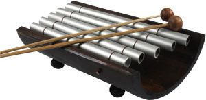 Tisch Klangspiel, Musik Percussion Rhythmus Klang Instrumente - Modell 2, Braun, 8*20*11 cm, Musikinstrumente