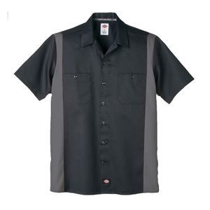 Dickies - Two Tone Work Shirt Schwarz charcoal Größe XL