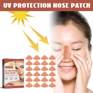24x náplast na nos s ochranou proti UV záření, prodyšná nálepka na nos pro muže a ženy