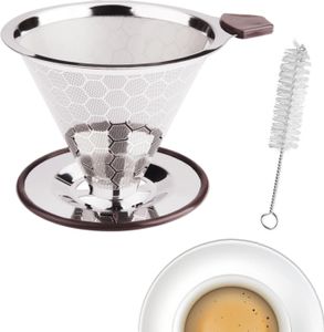 Edelstahl Kaffeefilter Dauerfilter Permanenter Kaffee Filter Papierloser Kaffeefilter zur Herstellung von manuellem Kaffee