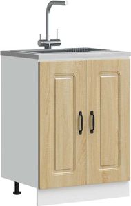 vidaXL Spülenunterschrank Kalmar Sonoma-Eiche 60x46x81,5 cm