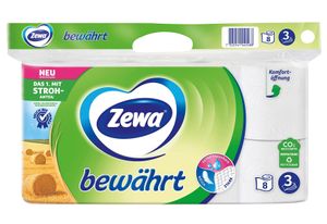 Zewa Toilettenpapier bewährt 3-lagig 8 Rollen
