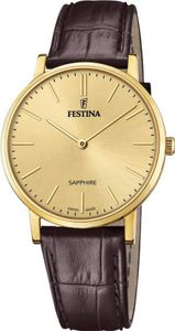 Festina hodinky švýcarské pánské hnědý kožený náramek UF20016/2