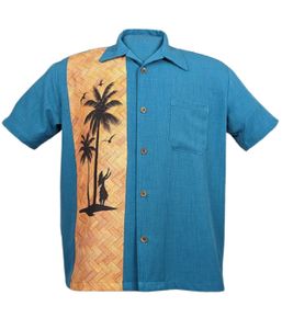 Steady Clothing Bowling Hemd Hula Palm Pacific Retro Vintage Rockabilly