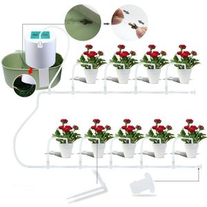 WISFOR Automatisches Bewässerungssystem / Wasser-Sprinkler mit Timer für 10 Blumentöpfen