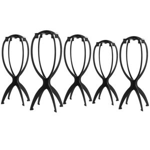 Schwarzer Perückenhalter für Damen – Perückenkopf aus Kunststoff, 5 Stück