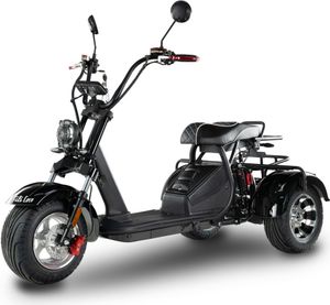 Elektrický skútr BILI COCO DREIRAD HM 2000 W, 60V 20Ah lithiová baterie, 45 km/h, černý