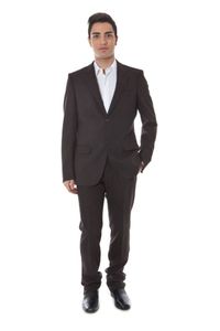 CALVIN KLEIN Herren Anzug klassischer Zweiteiler Businessanzug Hochzeitsanzug , Größe:44, Farbe:Braun