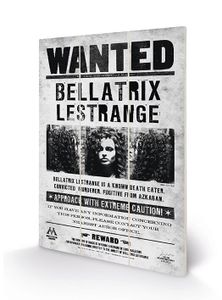 Bellatrix Wanted Holzbild Harry Potter