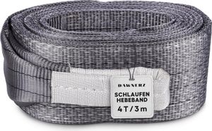 Dawnerz Schlaufen-Hebeband 4000 kg Direkt WLL, 3m - Schwerlast Hebegurt aus Polyester - Zweilagige Hebeschlinge mit Verstärkten Endschlaufen Dawnerz Schlaufen-Hebeband 4000 kg Direkt WLL, 3m - Schwerlast Hebegurt aus Polyester - Zweilagige Hebeschlinge mit Verstärkten Endschlaufen