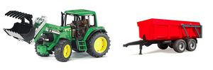 Bruder 01127 - Traktor - John Deere 6920 mit Frontlader und Wannenkipper