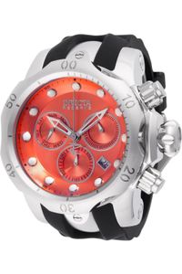 Invicta Venom 46459 Herren armbanduhr - Quarzuhrwerk - Edelstahl mit orange zifferblat - 54mm