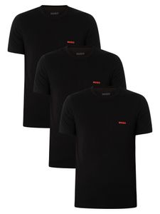 HUGO Herren 3er Pack Lounge Crew T-Shirts, Schwarz XL