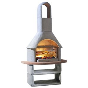 Buschbeck Gartengrillkamin Cortina grau-terrakotta, B110 x T65 x H206 cm