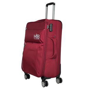 Koffer 3085 Stoffkoffer Reisekoffer Handgepäck Reisetasche Tasche Rot L