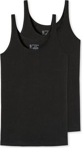 Schiesser dámské tílko černé 2-pack z organické bavlny 174389 L