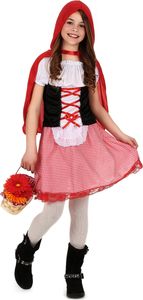 Rotkäppchen Kinderkostüm rot-weiss-schwarz Rotkäppchen Kinderkostüm rot-weiss-schwarz