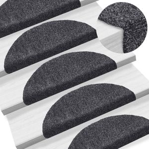 vidaXL 15 ks samolepiacich rohoží na schody 56x17x3cm tmavosivá vidaXL 15 ks samolepiacich rohoží na schody 56x17x3cm tmavosivá