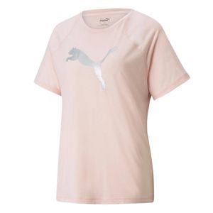 PUMA Damen T-Shirt - Evostripe Tee, Rundhals, Kurzarm, uni Rosa XS