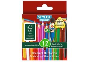 Farebné ceruzky, 12 kusov v súprave, krátke, 2 sady