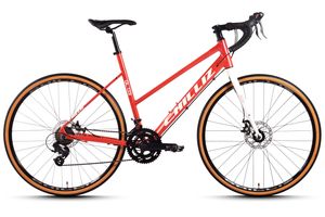 CHILLIZ Gravelbike Gravel 28 Zoll GL.03 rot Rahmenhöhe 50 cm Damen 14 Gänge mech. Scheibenbremse