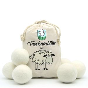 SHEEP NATION Trocknerbälle 6er Pack Weichspüler Alternative Premium Schafwolle