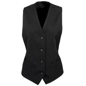 Dámská vesta Premier, polyester, šitá, pro gastronomii a hotelnictví (2 ks/balení) RW6690 (2XS) (černá)