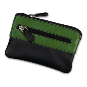 DragonLeather Mini pouzdro na klíče Black Green Peněženkové pouzdro kožené OPS905G