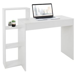 ML-Design Schreibtisch mit Regal, 110x72x40 cm, Weiß, aus Pressspan