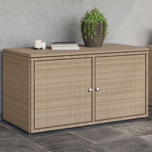 vidaXL Záhradná skrinka béžová 110x55x60,5 cm Poly ratan