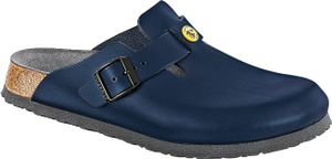 Birkenstock Boston ESD Pantolette blau schmale Weite Gr. 40