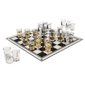 Schach - Glas-Trinkspiel - 35 cm
