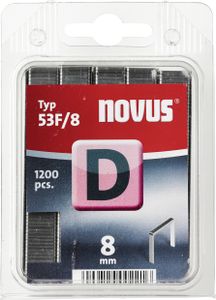 Novus D Typ 53F/8, Klammerpack, 0,75 mm, Befestigung, 1200 Heftklammern, D 53F/8, Edelstahl