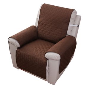 Sesselschoner 1 Sitzer Relaxsessel Universal Reversibel Gesteppte Gepolsterter Sofaschutz Sesselauflage Sofaüberwurf, Braun