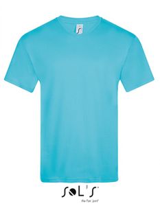 V-Neck Herren Kurzarm T-Shirt Victory - Farbe: Atoll Blue - Größe: 3XL
