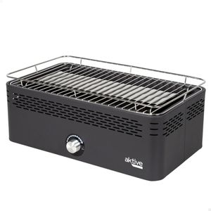 Przenośny grill bezdymny na węgiel drzewny Aktive Stal nierdzewna Żeliwo 45 x 19 x 28 cm