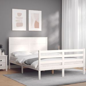 Maison Exclusive Rám postele s čMaison Exclusive bílý 120 x 200 cm masivní dřevo