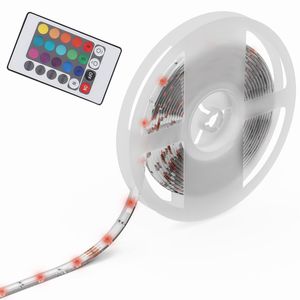LED Stripe 5m Lichterkette Band Licht-Leiste bunt Fernbedienung inkl. Farbwechsel selbstklebend IP20 B.K.Licht