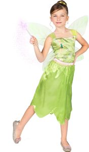 Disney Offizielles Standard-Tinkerbell-Kostüm für Kinder, Tinkerbell-Kostüm, grünes Feenkostüm für Mädchen, Kostüme für Mädchen, Größe XS