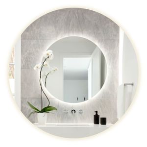 GOLD&CHROME Badspiegel LED Wandspiegel - Rund ∅ 70 cm - Neutral Weiß