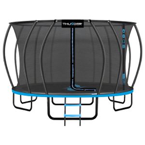 THUNDER® | ULTRA 16FT BLUE | zahradní trampolína 488 cm | bezpečnostní síť uvnitř | 108 tvrzených pružin | nosnost 150 kg | modrá THUNDER® | ULTRA 16FT BLUE | zahradní trampolína 488 cm | bezpečnostní síť uvnitř | 108 tvrzených pružin | nosnost 150 kg | modrá