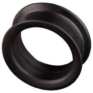 viva-adorno 1 Stück 8mm Tube Flesh Tunnel Plug Silikon Ohr Piercing XXL big groß flexibel Größe 4 - 40mm Z19,schwarz