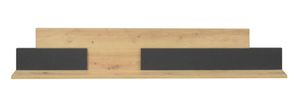 Wandboard - Anthrazit matt - Asteiche Nachbildung - 150 x 17 cm