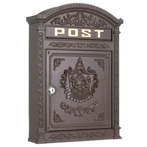 Briefkasten Englischer Postkasten zur Wandmontage braun Nostalgie Antik Stil