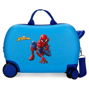 Joumma Bags Sitzkoffer Ziehkoffer Kinderkoffer Kinder Hartschalen Koffer Marvel Spider-Man Blau