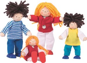 Puppenhaus Puppen Biegepuppen Lifestyle Familie goki 4 Teile Puppenstube
