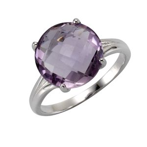 Zeeme Gemstones Ring 925/- Sterling Silber weiß 058 (18,5) Amethyst lila 358271174