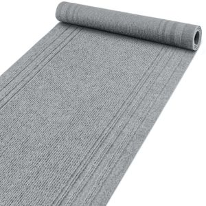 Teppich Flurläufer Läufer Textil PASSAT Gestreift Anthrazit Robust Wasserabweisend Breite 67 cm Länge 260 cm