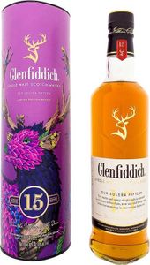 Glenfiddich 15 Years Festival Tube + Box 700ml 40% Vol. Glenfiddich 15 Years Festival Tube + Box 700ml 40% Vol.