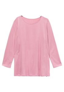 sheego Damen Große Größen Longshirt mit hohen Seitenschlitzen Longshirt Citywear feminin Rundhals-Ausschnitt - unifarben